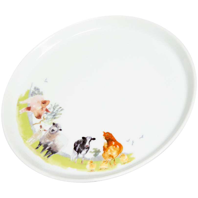 Piatto colazione coup, disegno: Farm Animals cm Ø20