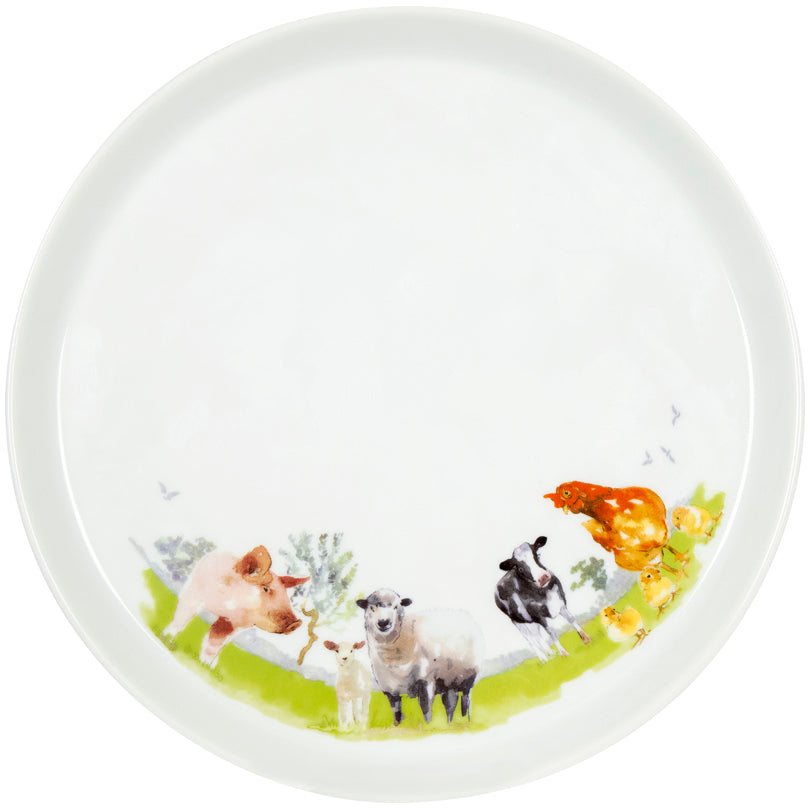 Piatto colazione coup, disegno: Farm Animals cm Ø20
