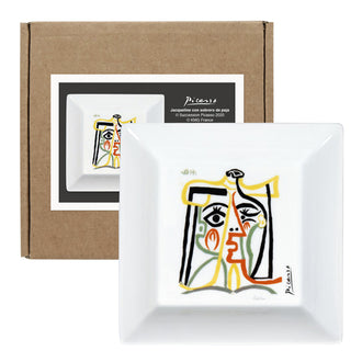 Svuotatasche Vide Poche in confezione da regalo, disegno: Pablo Picasso - Jacqueline with a Straw Hat cm 13x13x2,5