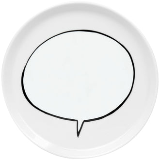 Piatto coup con superficie personalizzabile, disegno: Say it on a plate cm Ø20x2
