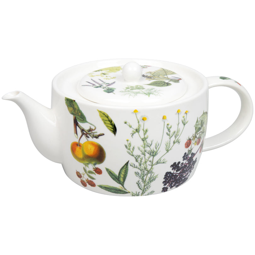 Teiera con coperchio e filtro in acciaio inox, disegno: My favourite Tea Fruits and Herbs l 1,4