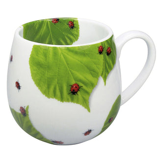 Tazza tè, disegno: Coccinella sulla foglia ml 420