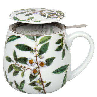 Tazza tè con coperchio e filtro, disegno: "My favourite Tea - Tè verde" ml 420