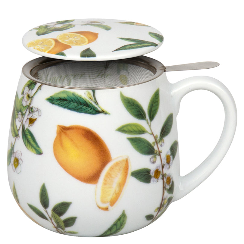 Tazza tè con coperchio e filtro, disegno: "My favourite Tea - Tè nero" ml 420