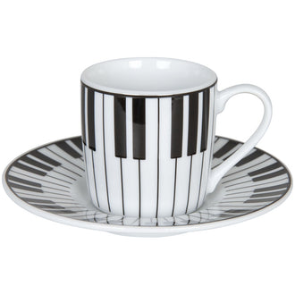 Tazzina caffé Piano, con piattino ml 85