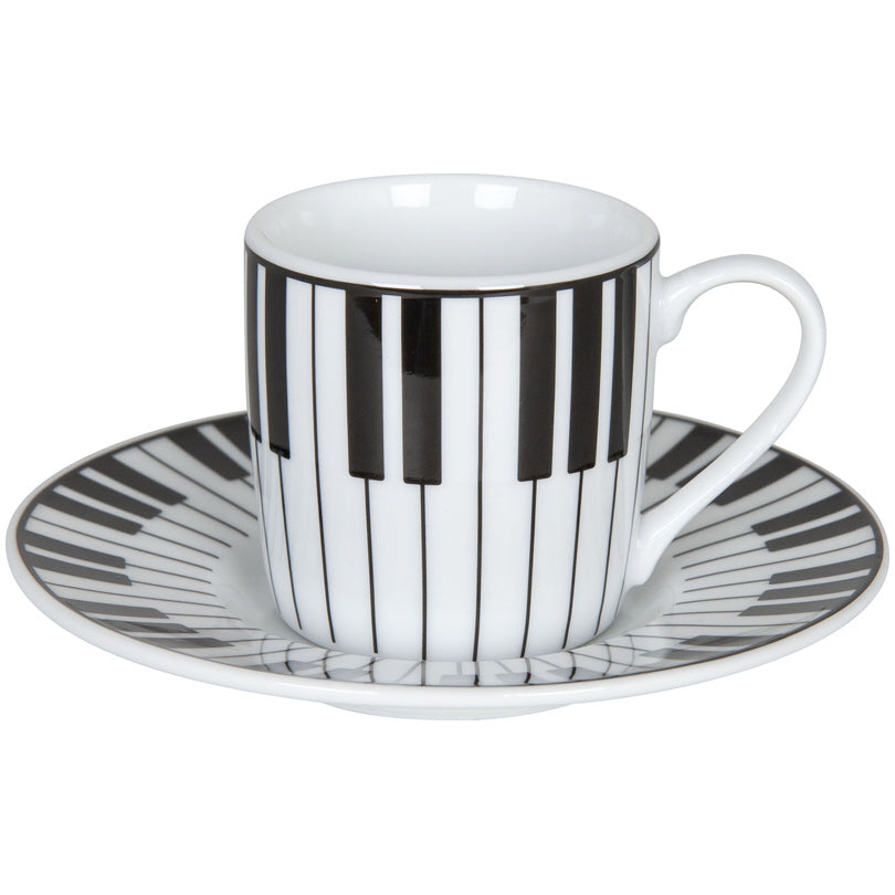 Tazzina caffé Piano, con piattino ml 85