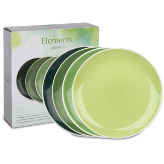 Piatti "Elements - Jungle" confezione da 4, colori assortiti cm 19