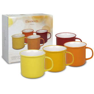 Tazze "Elements -Magma" confezione da 4, colori assortiti ml 380