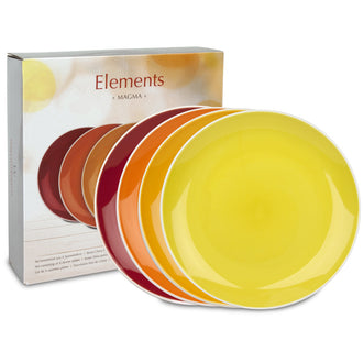 Piatti "Elements - Magma" confezione da 4 , colori assortiti cm 27