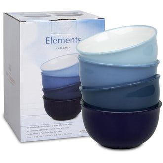 Coppettte Elements - Ocean 4 pezzi colori assortiti cm 13