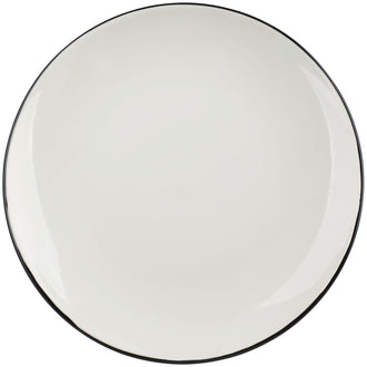 Piatto, disegno: Elements - Black Line, confezione 4 pezzi cm Ø27