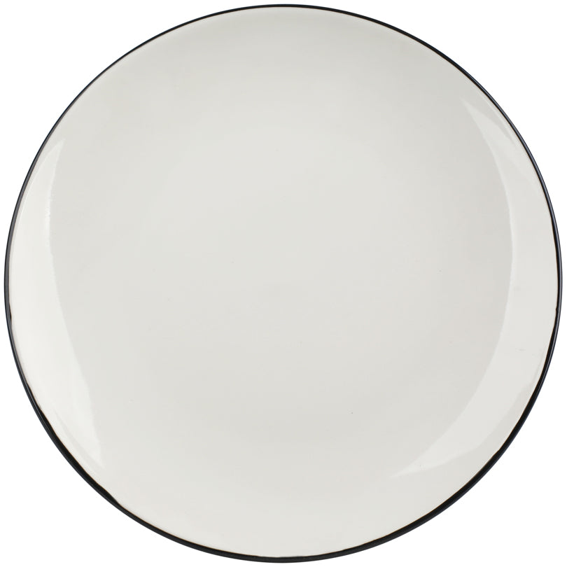 Piatto, disegno: Elements - Black Line, confezione 4 pezzi cm Ø27