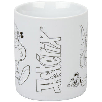Tazza Selfmade mug "Asterix" da dipingere, con 6 matite colorate incluse ml 300