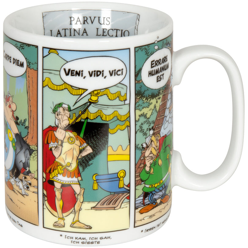 Tazza mug, disegno: Asterix - Latino Tedesco ml 460/cm Ø9x11