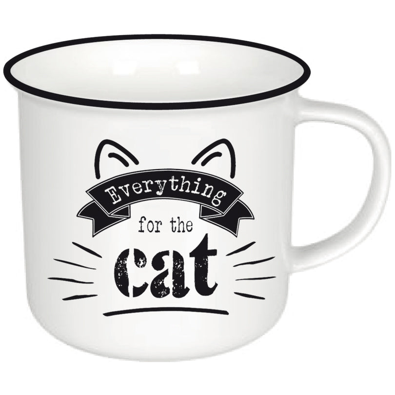 Tazza, disegno: Denglisch - For the cat ml 365/cm Ø9,5x8,7