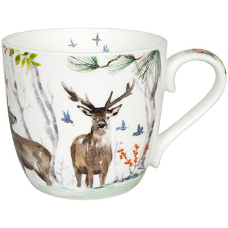 Tazza, disegno: Season Animals by Victoria Lowe - Winter Deer ml 425/cm Ø10x9,5