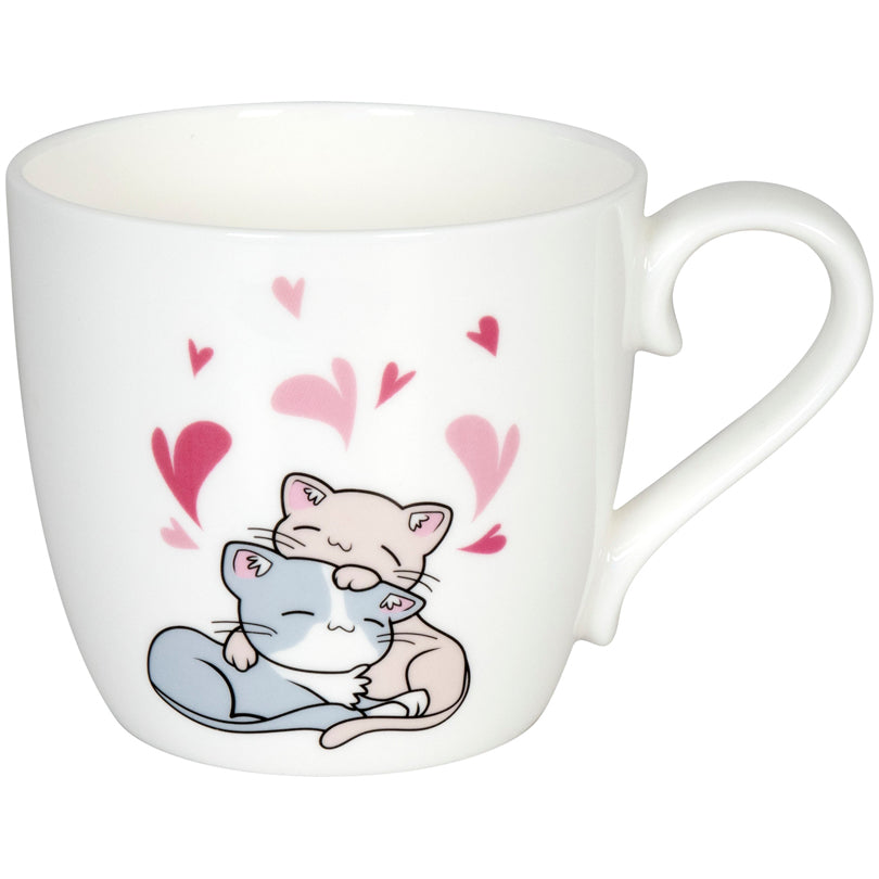 Tazza, disegno: Lovely cats - Cuddle ml 425/cm Ø10x9,5