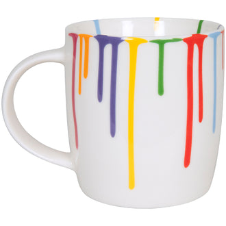 Tazza, disegno: Rainbow Drops ml 350/cm Ø8,8x9,2