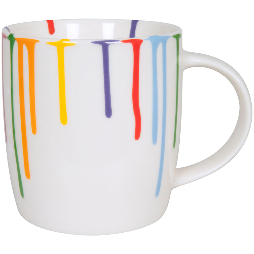 Tazza, disegno: Rainbow Drops ml 350/cm Ø8,8x9,2