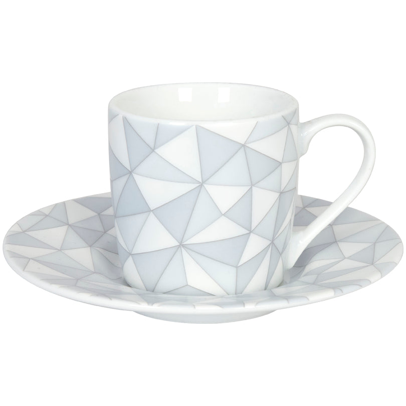 Tazzina caffè con piattino, disegno: Shades of Grey ml 85