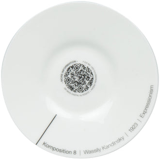 Tazza caffè con piattino, disegno: Art Selection - Komposition 8 by Wassily Kandinsky ml 85/cm Ø5,4x6