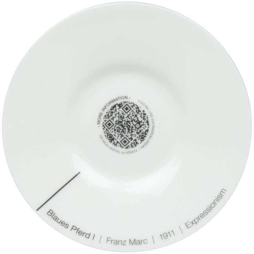 Tazza caffè con piattino, disegno: Art Selection - Blaues Pferd I by Franz Marc ml 85/cm Ø5,4x6