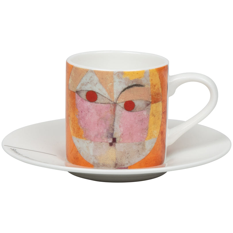 Tazza caffè con piattino, disegno: Art Selection - Senecio by Paul Klee ml 85/cm Ø5,4x6