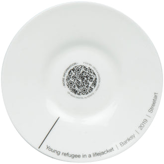 Tazza caffè con piattino, disegno: Art Selection - Young Refugee… by Banksy ml 85/cm Ø5,4x6