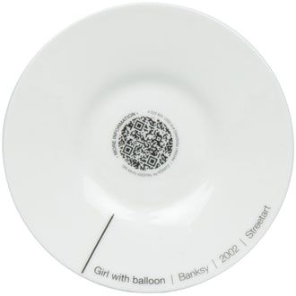 Tazza caffè con piattino, disegno: Art Selection - Girl with Balloon by Banksy ml 85/cm Ø5,4x6