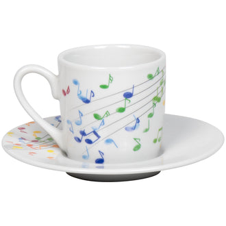 Tazza caffè con piattino, disegno: Flying Notes ml 85