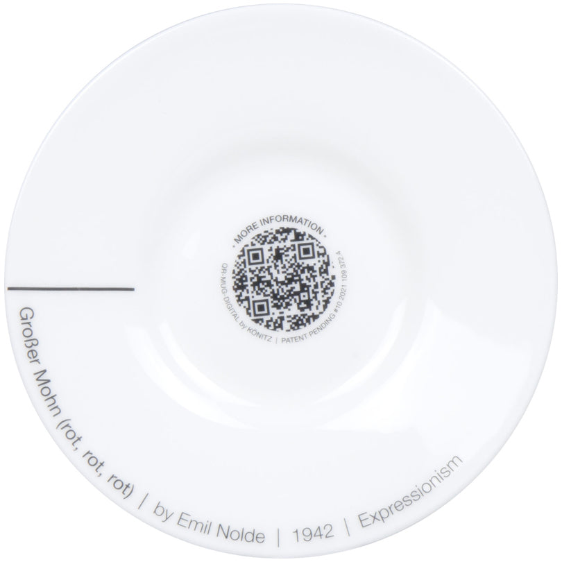 Tazza caffè con piattino, disegno: Art Selection - Großer Mohn (Grandi Papaveri) by Emil Nolde ml 95/cm Ø5,5x7