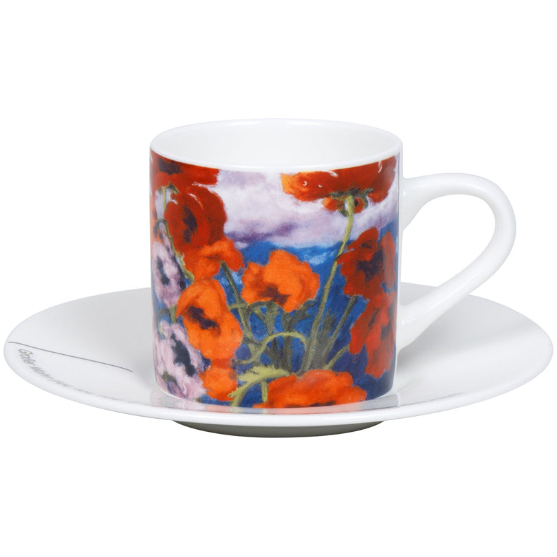 Tazza caffè con piattino, disegno: Art Selection - Großer Mohn (Grandi Papaveri) by Emil Nolde ml 95/cm Ø5,5x7