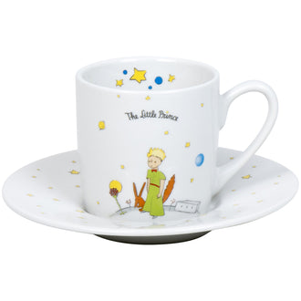 Tazza caffè con piattino, disegno: Il piccolo principe - Segreto ml 95/cm Ø5,5x7