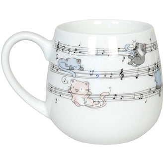 Tazza tè, disegno: Lovely Cats - Musical ml 420/cm Ø8,2x9