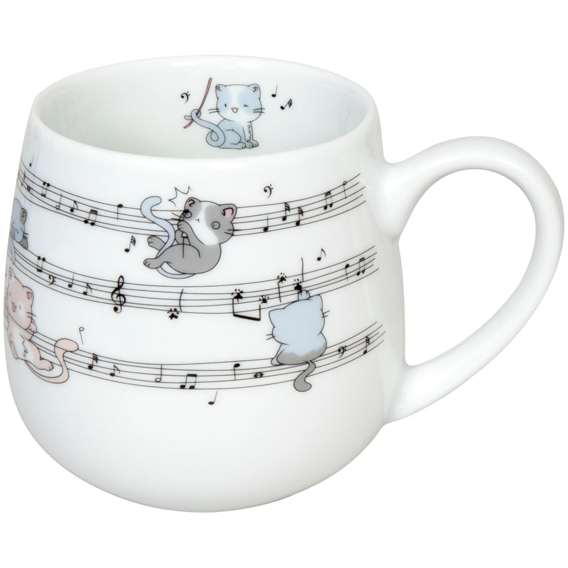 Tazza tè, disegno: Lovely Cats - Musical ml 420/cm Ø8,2x9