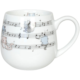 Tazza tè, disegno: Lovely Cats - Musical ml 420/cm Ø8,2x9