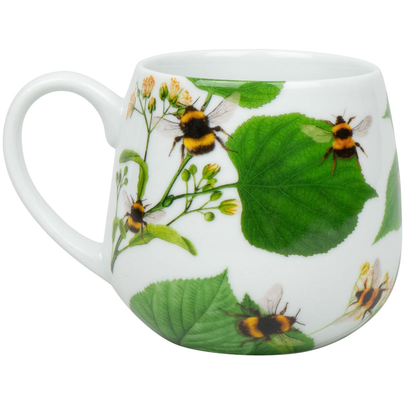 Tazza tè, disegno: Bombi sulle foglie ml 420/cm Ø8,2x9