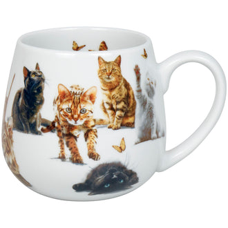 Tazza tè, disegno: Felini - Furry Little Paws ml 420/cm Ø8,2x9