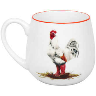 Tazza tè, disegno: Gallo goffo ml 420/cm Ø8,2x9