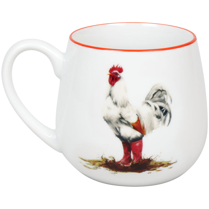 Tazza tè, disegno: Gallo goffo ml 420/cm Ø8,2x9