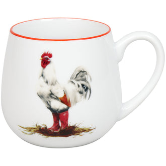 Tazza tè, disegno: Gallo goffo ml 420/cm Ø8,2x9