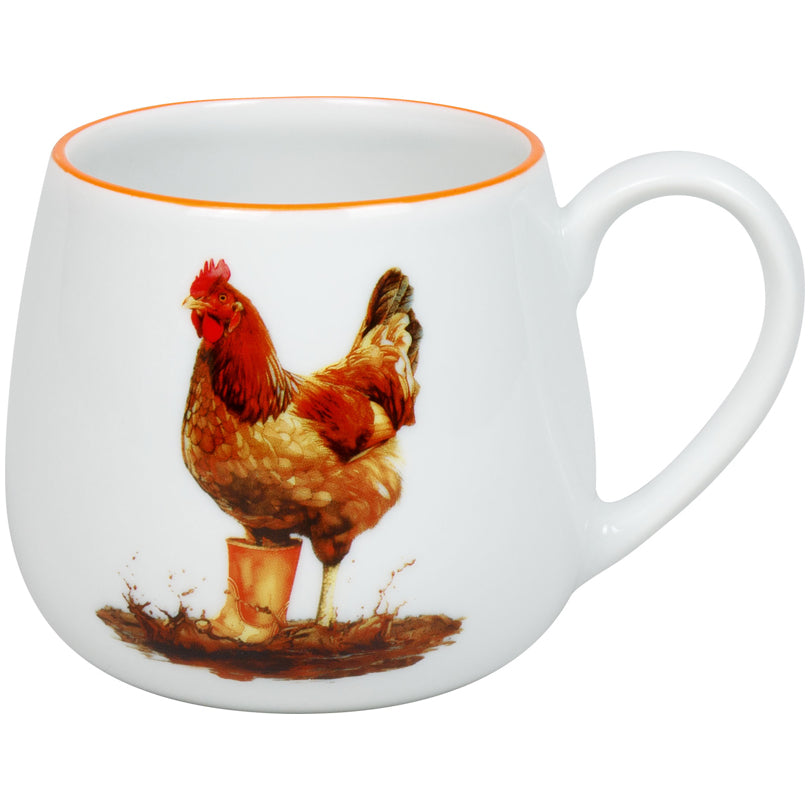 Tazza tè, disegno: Gallina goffa ml 420/cm Ø8,2x9