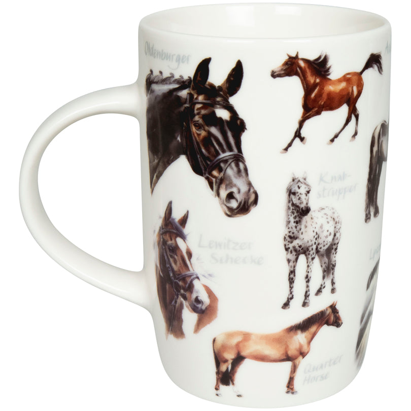 Tazza, disegno: Natures diversity - Cavalli ml 600/cm Ø8,9x13