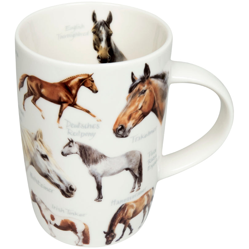 Tazza, disegno: Natures diversity - Cavalli ml 600/cm Ø8,9x13