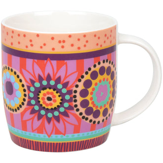 Tazza mug, disegno: Exotic Summer - Sunny ml 350/cm Ø8,8x9,2