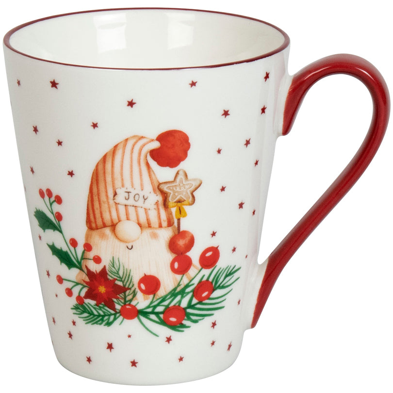 Tazza mug in confezione assortita da 4 pezzi, disegno: Gnomo ml 340/cm Ø8,9X10,2