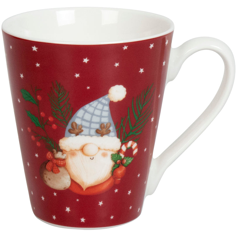 Tazza mug in confezione assortita da 4 pezzi, disegno: Gnomo ml 340/cm Ø8,9X10,2