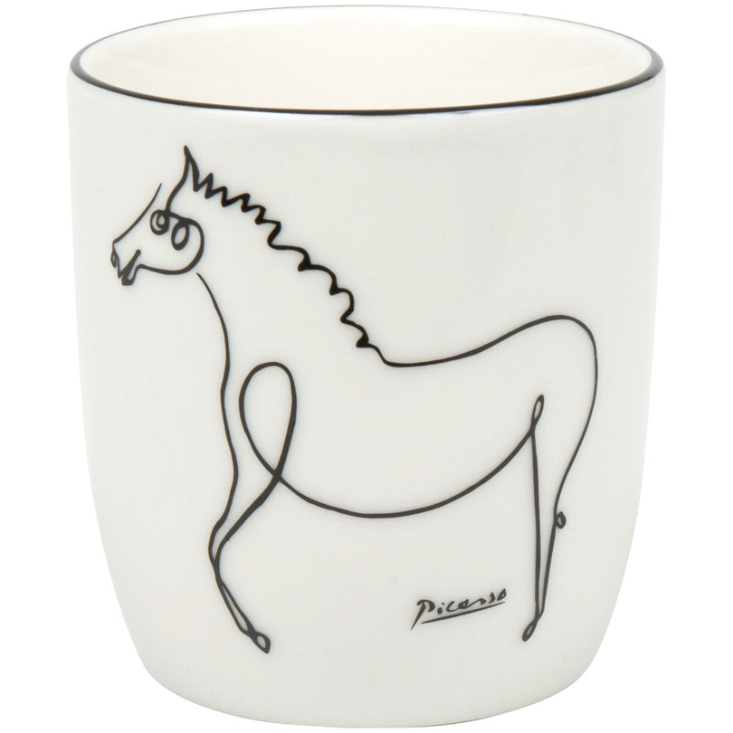 Tazza mug, disegno: Picasso - Le Cheval (il cavallo) ml 230/cm Ø7,4x8