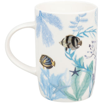 Tazza mug, disegno: Wellness & Travel - Blue Coral Sanmartin ml 600/cm Ø8,9x13