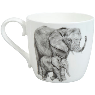 Tazza mug, disegno: Amazing Animals - Elefants ml 450/cm Ø8,8x9,7